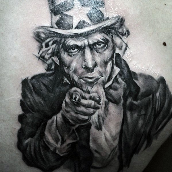 30 Uncle Sam Tattoo Designs für Männer - American Ink Ideen  