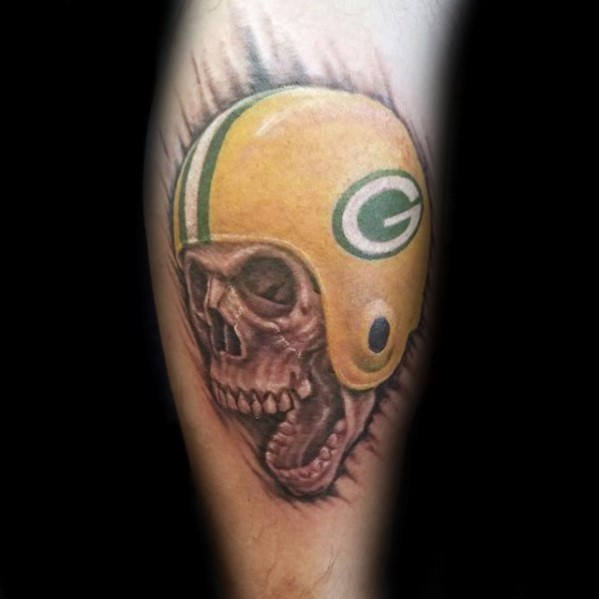 20 Green Bay Packers Tattoos für Männer - NFL-Tinten-Ideen  