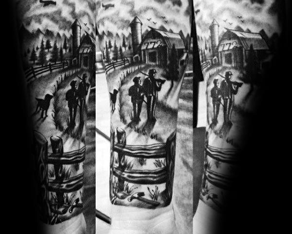 60 Landwirtschaft Tattoos für Männer - Landwirtschaft Design-Ideen  