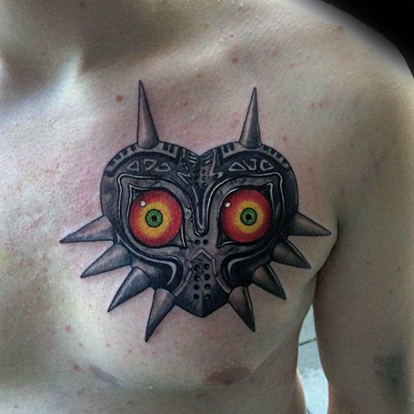 50 Majora's Mask Tattoo Designs für Männer - Die Legende von Zelda Ideen  