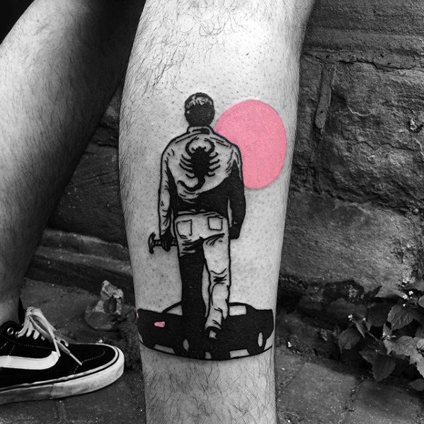 50 einfache Bein Tattoos für Männer - maskuline Design-Ideen  