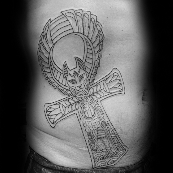 50 Ankh Tattoo Designs für Männer - Ancient Egyptian Hieroglyphics  
