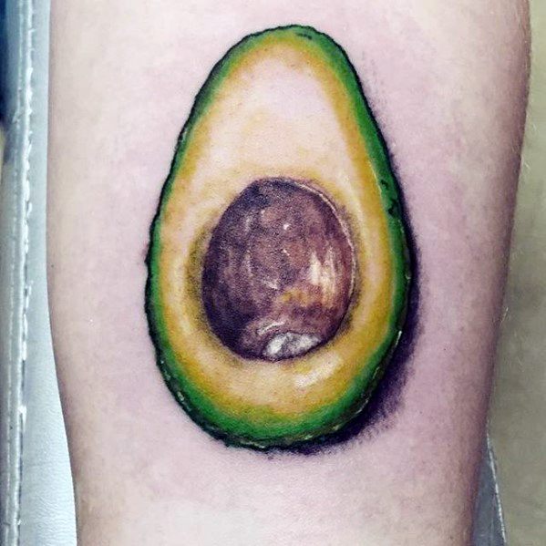 60 Avocado Tattoo Designs für Männer - Fruit Ink Ideen  