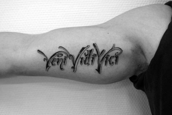 60 Veni Vidi Vici Tattoo Designs für Männer - Julius Caesar Ink Ideen  