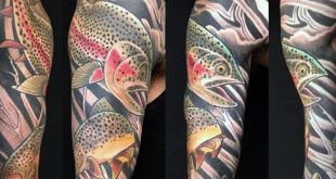 60 Forelle Tattoo Designs für Männer - Süßwasserfische-Tinte Ideen  
