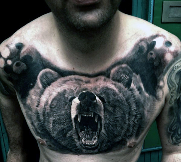 Top 90 besten Brust Tattoos für Männer - Colossal Canvas Ideen und Designs  