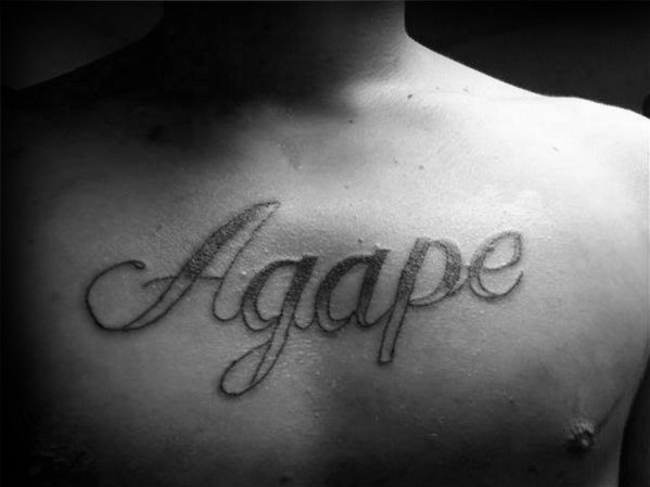 30 Agape Tattoo Designs für Männer - höchste Form der Liebe Tinte Ideen  