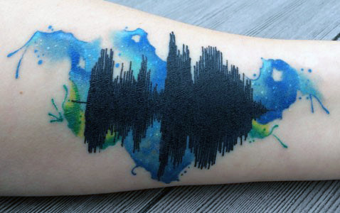 30 Soundwave Tattoo Designs für Männer - Acoustic Ink Ideen  