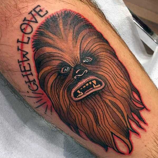 30 Chewbacca Tattoo Designs für Männer - Star Wars-Tinten-Ideen  