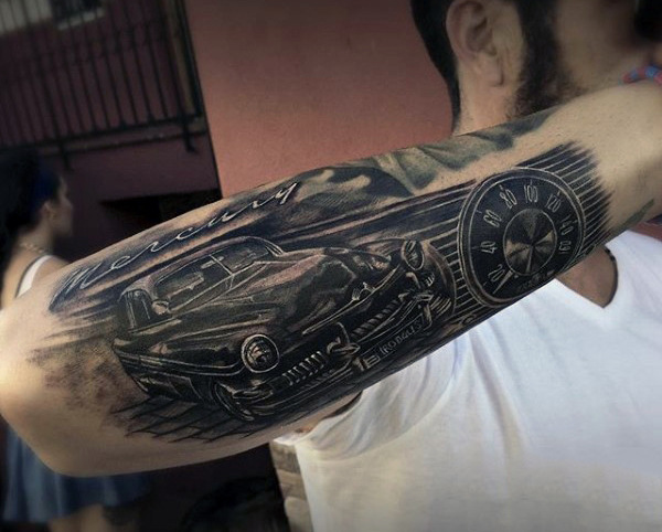 70 Auto Tattoos für Männer - Coole Automotive Design-Ideen  