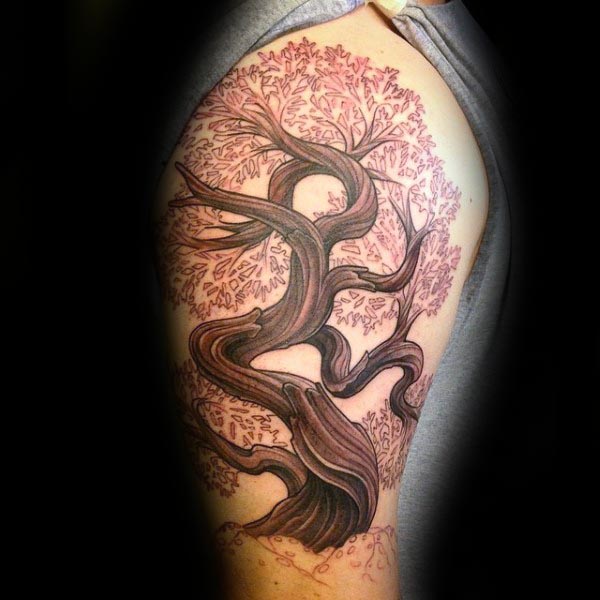 60 Bonsai Tree Tattoo Designs für Männer - Zen Ink Ideen  