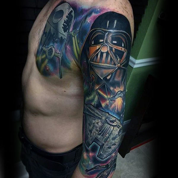 100 Star Wars Tattoos für Männer - Masculine Ink Design-Ideen  