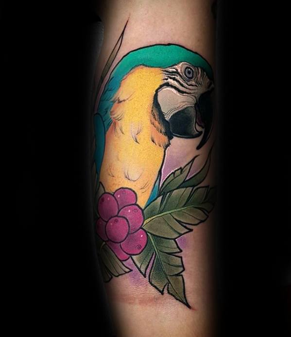 60 Papagei Tattoo Designs für Männer - Mimicry Ink Ideen  