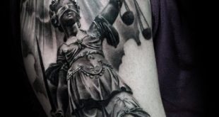 40 Lady Justice Tattoo Designs für Männer - Unparteiische Skala Tinte Ideen  