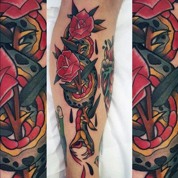 70 traditionelle Schlange Tattoo Designs für Männer - Slick Ink Ideen  