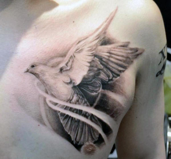 50 Dove Tattoos für Männer - Soaring Designs mit Harmonie  