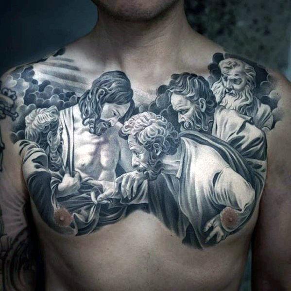 60 3D Jesus Tattoo Designs für Männer - religiöse Tinte Ideen  