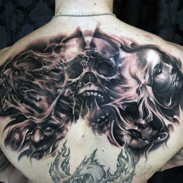 90 Dämon Tattoos für Männer - Devilish Exterieur Design-Ideen  