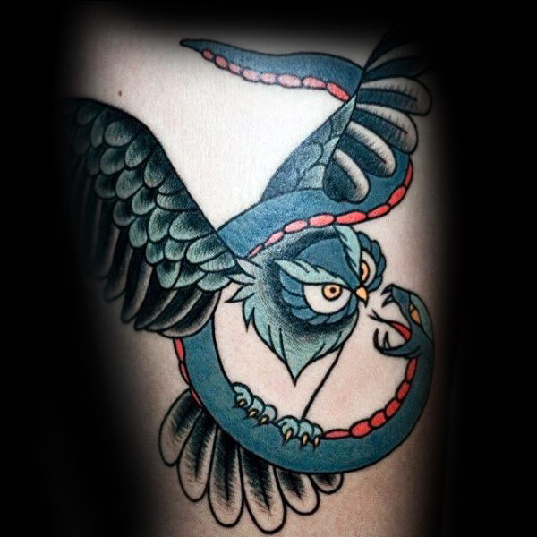 70 traditionelle Eule Tattoo Designs für Männer - Wise Ink Ideen  