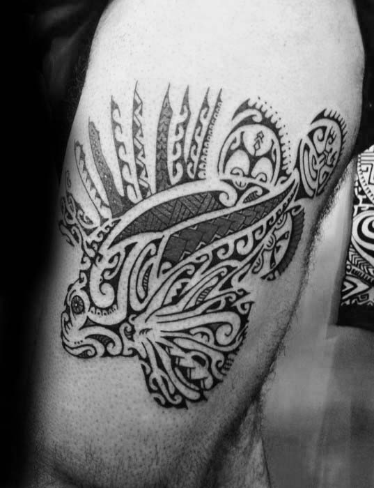 30 Tribal Fish Tattoo Designs für Männer - Cool Aquatic Ink Ideen  