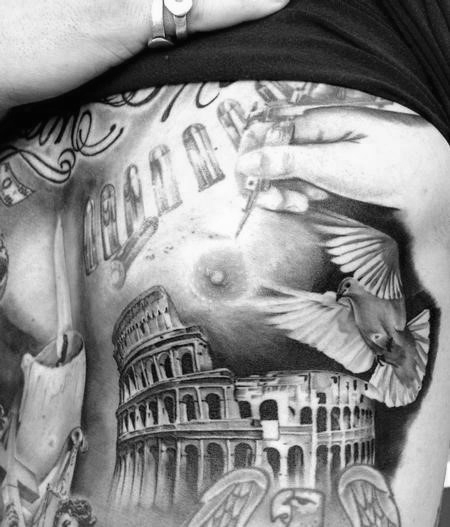 90 Building Tattoos für Männer - Architektur Ink Design-Ideen  