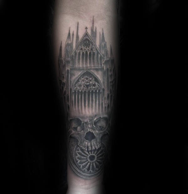 90 Building Tattoos für Männer - Architektur Ink Design-Ideen  