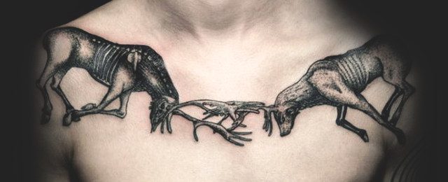 50 Collar Bone Tattoos für Männer Schlüsselbein DesignIdeen Mann