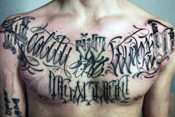 90 Skript Tattoos für Männer - Schreibschrift Ideen  