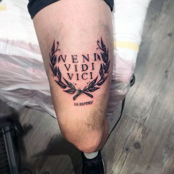 60 Veni Vidi Vici Tattoo Designs für Männer - Julius Caesar Ink Ideen  