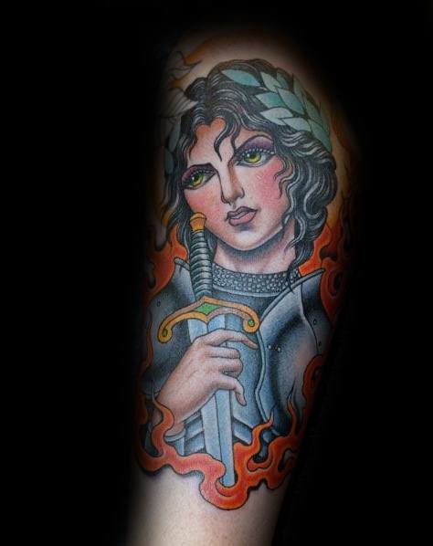 40 Joan Of Arc Tattoo-Designs für Männer - Saint Ink-Ideen  