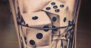 75 Würfel-Tattoos für Männer - das Spieler-Paradies bekannt als das Leben  