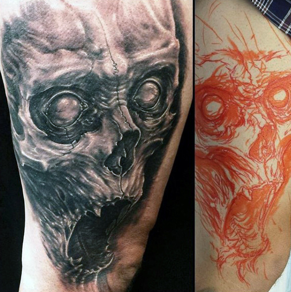 90 Dämon Tattoos für Männer - Devilish Exterieur Design-Ideen  