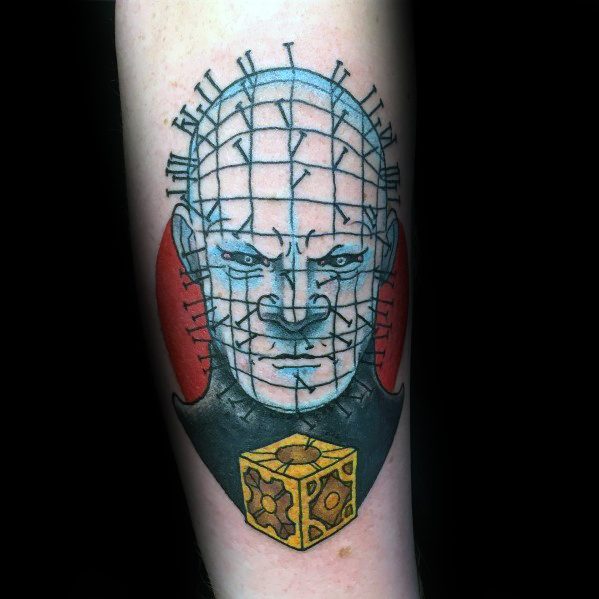 50 Hellraiser Tattoo Designs für Männer - Cenobite Pinhead Ink Ideen  