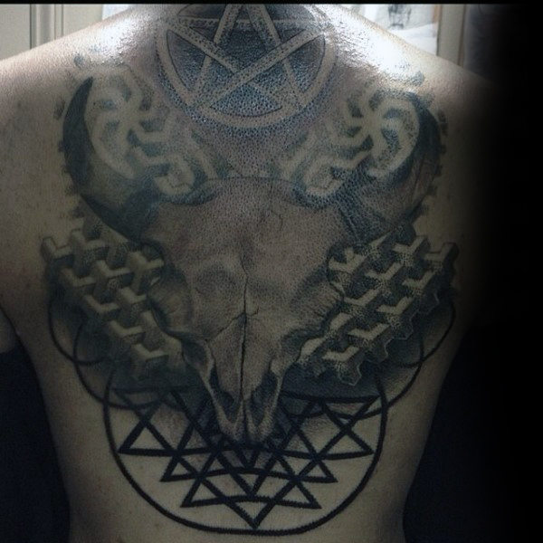 50 Pentagramm Tattoo-Designs für Männer - fünf Spitzen Star Ideen  