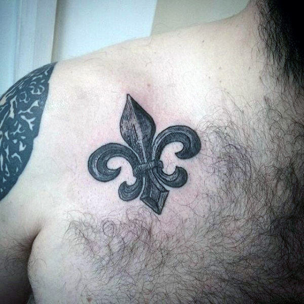 70 Fleur De Lis Tattoo Designs für Männer - stilisierte Lily Ink Ideen  