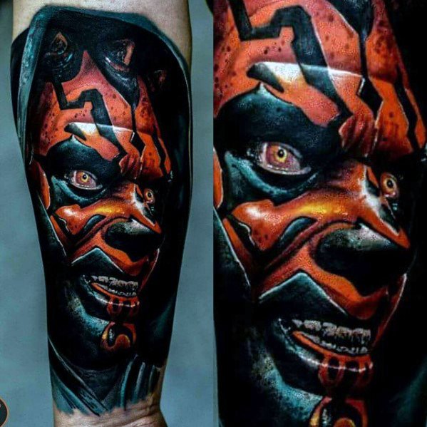 50 Darth Maul Tattoo Designs für Männer - Star Wars-Tinten-Ideen  