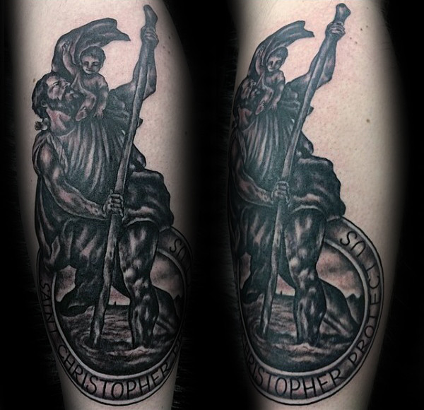 40 St Christopher Tattoo Designs für Männer - Manly Ink Ideen  