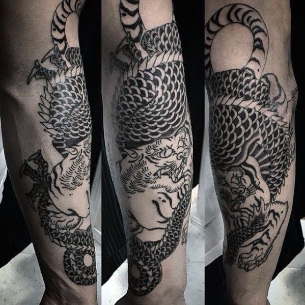 40 Tiger Dragon Tattoo Designs für Männer - Manly Ink Ideen  