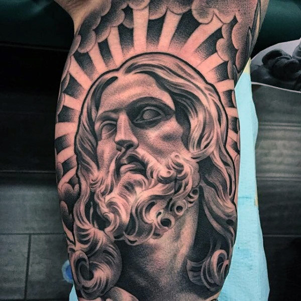 60 Jesus Arm Tattoo Designs für Männer - religiöse Tinte Ideen  