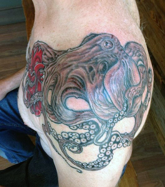 60 Octopus Tattoo-Designs für Männer - Sea Monsters mit Tentakeln  