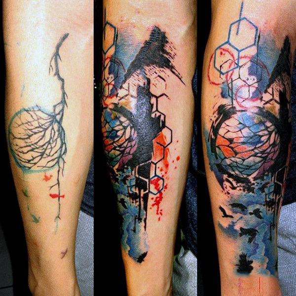 100 Aquarell Tattoo Designs für Männer - Cool Ink Ideas  