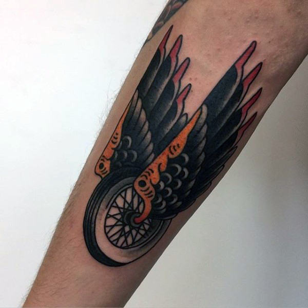 70 Biker Tattoos für Männer - Manly Motorrad Ink Design-Ideen  
