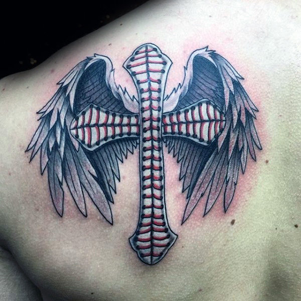 20 Baseball Cross Tattoo Designs für Männer - religiöse Tinte Ideen  