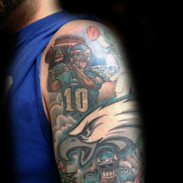 30 Philadelphia Eagles Tattoo Designs für Männer - NFL-Tinten-Ideen  