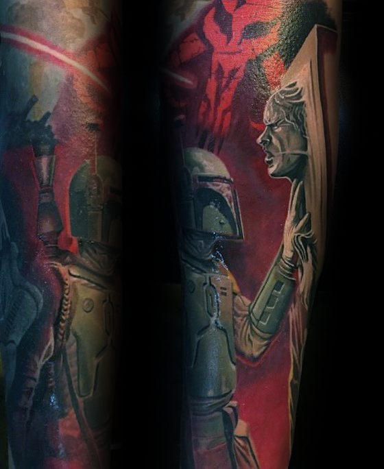 50 Han Solo Tattoo Designs für Männer - Star Wars Ideen  