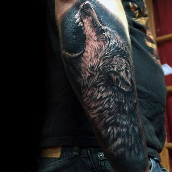 50 realistische Wolf Tattoo Designs für Männer - Canine Ink Ideen  