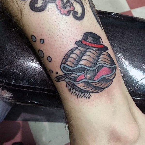 30 Clam Tattoo Designs für Männer - Shell Ink Ideen  