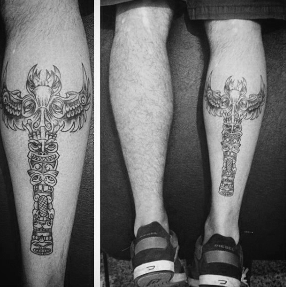 70 Totempfahl Tattoo-Designs für Männer - Carved Creation Ink  