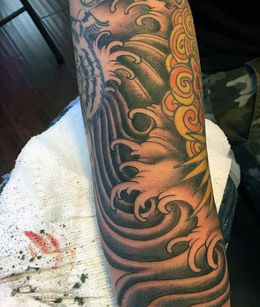 60 Wave Tattoo Designs für Männer - ein Ozean von Manly Ideen  