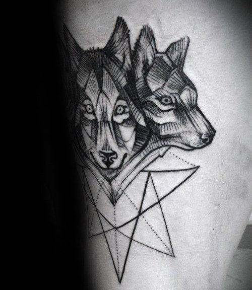 50 Cerberus Tattoo Designs für Männer - Drei Kopf Hund Ideen  
